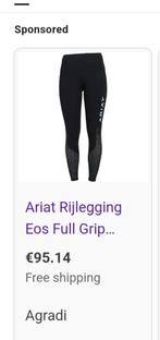 Collant d'équitation Ariat Eos Full Grip Tight Taille M, Animaux & Accessoires, Comme neuf, Enlèvement ou Envoi