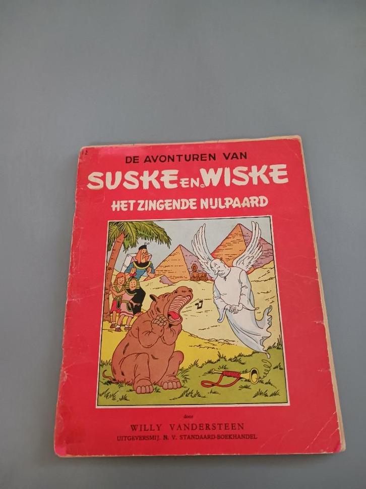 Suske & Wiske, het zingende Nijlpaard, '58 herdr., gde staat, Boeken, Stripverhalen, Gelezen, Eén stripboek, Ophalen of Verzenden