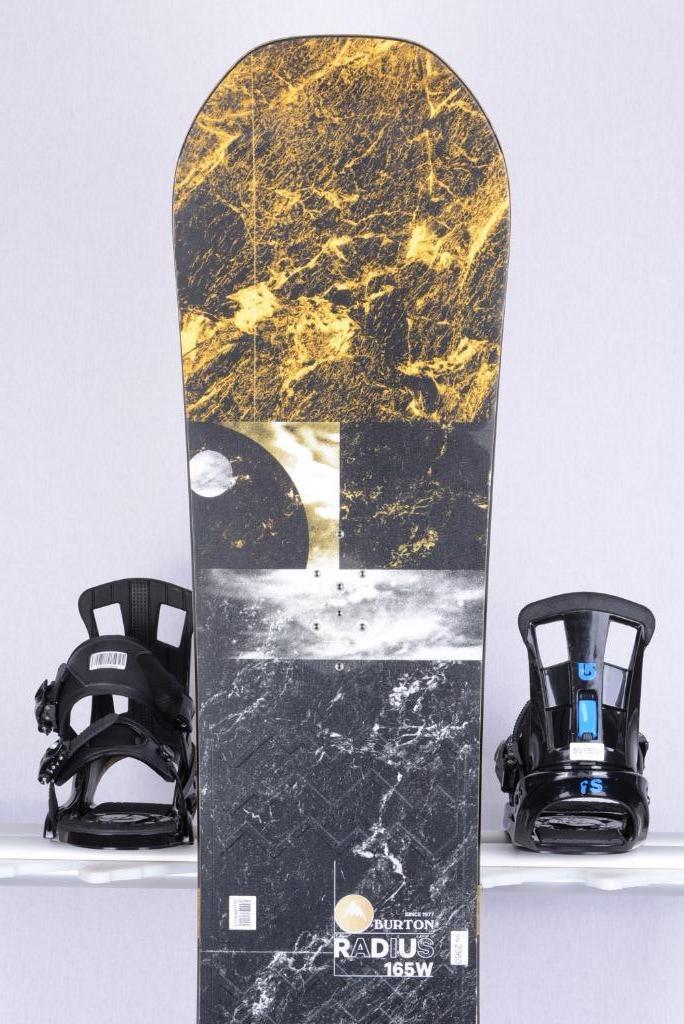 165 snowboard BURTON RADIUS WIDE, black/yellow, Sport en Fitness, Snowboarden, Gebruikt, Bindingen, Verzenden
