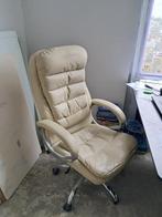 fauteuil op kantoor, Huis en Inrichting, Bureaustoelen, Beige, Gebruikt, Ophalen of Verzenden, Bureaustoel