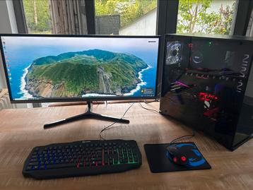 High end gaming pc Rtx 3070-34 inch monitor 