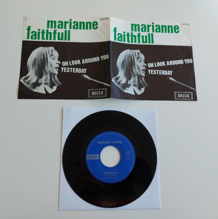 Marianne Faithfull: 'Yesterday' (Belgische single), CD & DVD, Vinyles | Pop, Utilisé, 1960 à 1980, Autres formats, Enlèvement ou Envoi