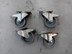 Zwenkwielen met rem 100mm, Doe-het-zelf en Bouw, Ophalen, Zo goed als nieuw