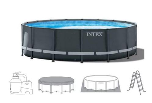 Zwembad Intex Ultra XTR met waterpomp, Tuin en Terras, Zwembaden, Gebruikt, Opzetzwembad, Rond, Ophalen