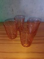 Lot de 4 verres à eau colorés, Collections, Comme neuf, Verre à eau, Enlèvement ou Envoi