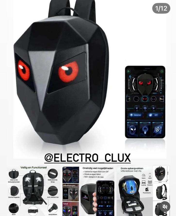 Led Eyes Rugzak XXL ️ Grote Capaciteit 32Liter / Waterdicht, Motoren, Accessoires | Koffers en Tassen, Zo goed als nieuw, Ophalen of Verzenden