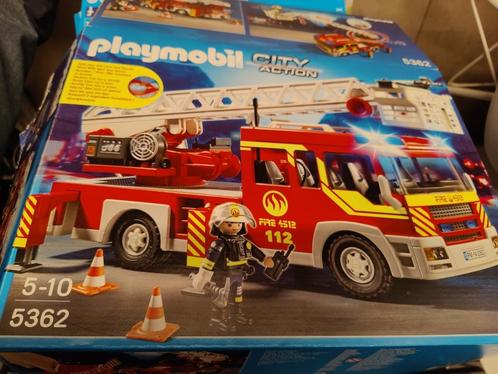 Playmobil - Brandweerwagen - 5362 - Ladder Unit with Lights, Kinderen en Baby's, Speelgoed | Playmobil, Zo goed als nieuw, Complete set