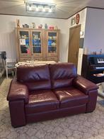 Ledere zetet B 160cm D80cm H rugleuning 100cm, Maison & Meubles, Canapés | Salons, Enlèvement, Comme neuf