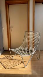 Design buisframe fauteuil met geknoopt net, Ophalen, Zo goed als nieuw, Minimalistisch, Metaal