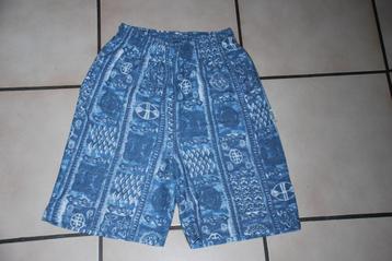 Short maillot Bermuda bleu jeans et blanc T176cm ou 15/16ans