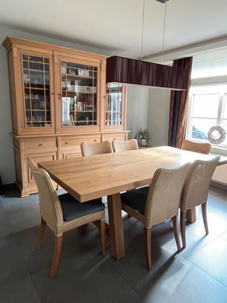 Eiken eetkamer blank eik, Huis en Inrichting, Complete eetkamers, Zo goed als nieuw, Ophalen