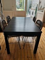 Zwarte, uitschuifbare tafel van Ikea, Ophalen, Gebruikt