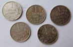 63 x 1 belg. fr 1909-1914 leop 2 + albert 1 5gr 83,5% zilver, Ophalen of Verzenden, Zilver, Setje, Zilver
