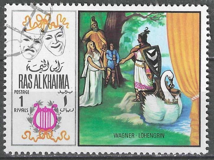 Ras Al Khaima 1969 - Stampworld 301 - Wagner - 1 R.  (ST), Postzegels en Munten, Postzegels | Azië, Verzenden