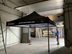 Werftent 3m x3m zwart met opdruk als nieuw in zak met wielen, Tuin en Terras, Partytenten, Ophalen, Opvouwbaar, Overige typen