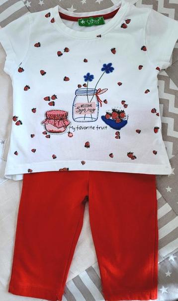Set T-shirts en 3/4 legging,  maat 86, Chiclid  beschikbaar voor biedingen