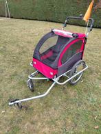 Fietskar voor 2 kindjes, ook te gebruiken als wandelkar, Ophalen
