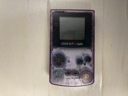 GameBoy color  CGB001 transparant purper - prima werkend, Games en Spelcomputers, Spelcomputers | Nintendo Game Boy, Gebruikt