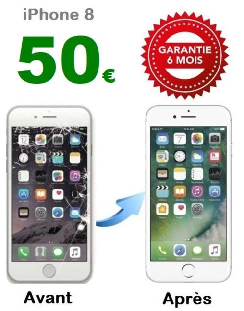 Réparation écran iPhone 8 à 50€ Garantie 6 mois Verre trempé, Télécoms, Téléphonie mobile | Accessoires & Pièces, Apple iPhone