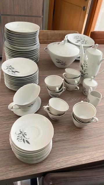 Servies Winterling Bavaria zilverrand  1960 beschikbaar voor biedingen