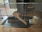 Glazen Hamster/gerbil kooi met 2 platformen., Dieren en Toebehoren, Ophalen, Gebruikt, Kooi, Hamster