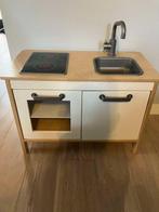 Houten speelgoedkeuken + etenswaren in plastiek, Kinderen en Baby's, Ophalen, Gebruikt, Hout, Speelkeuken