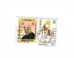 GIBRALTAR: 2 ZEGELS GESTEMPELD, Timbres & Monnaies, Timbres | Europe | Autre, Enlèvement ou Envoi