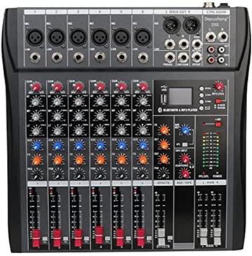 DX6 Professionele Mixer Sound Board Console 6 Kanaals Interf beschikbaar voor biedingen