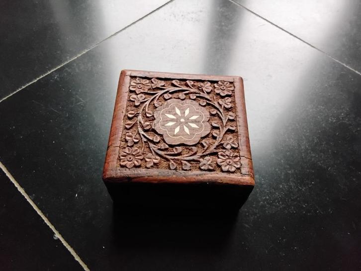 Juwelenkistje hout, Antiek en Kunst, Curiosa en Brocante, Ophalen of Verzenden