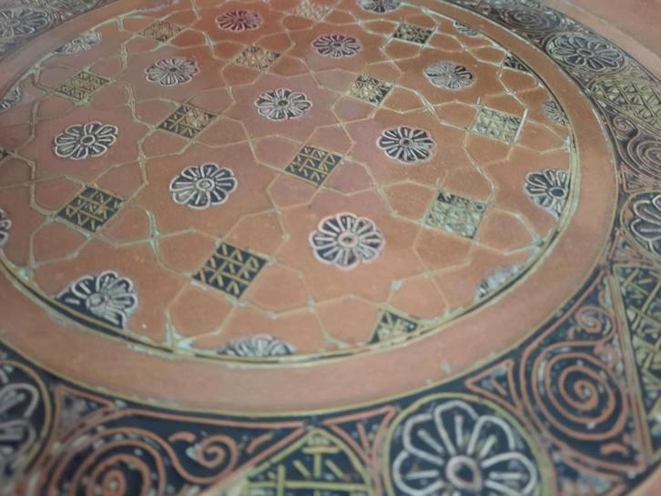 uniek vintage koperen dienblad - Chekroun Mouchy, Antiquités & Art, Art | Autres Art, Enlèvement