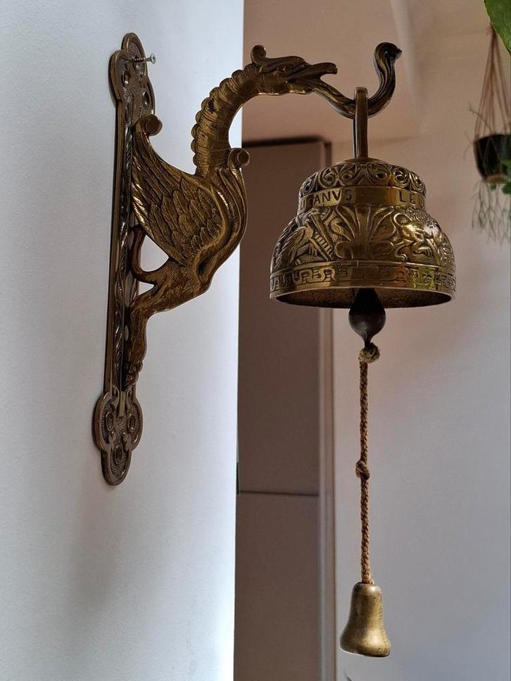 koperen bel met houder, Antiek en Kunst, Antiek | Brons en Koper, Ophalen