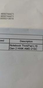 Pc, Neuf, Lenovo ThinkPad, 16 pouces, Enlèvement