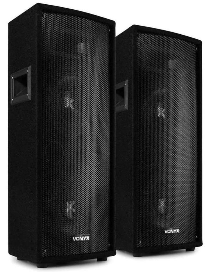 4 Vonyx SL28 speakers met muurbeugels, Audio, Tv en Foto, Luidsprekerboxen, Zo goed als nieuw, Complete surroundset, 120 watt of meer