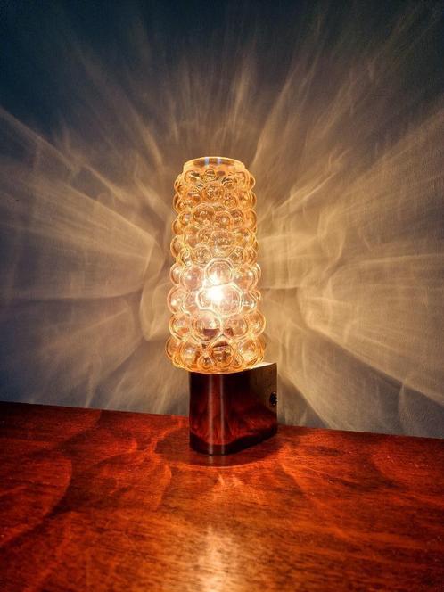 Wandlamp in bubbelglas en messing, Helena Tynell,1970, Antiek en Kunst, Antiek | Verlichting, Ophalen of Verzenden