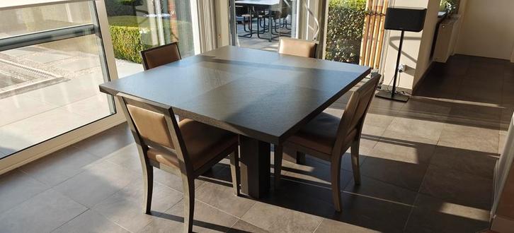 Prachtige vol massieve tafel met 4 stoelen, Antiek en Kunst, Antiek | Meubels | Tafels, Ophalen