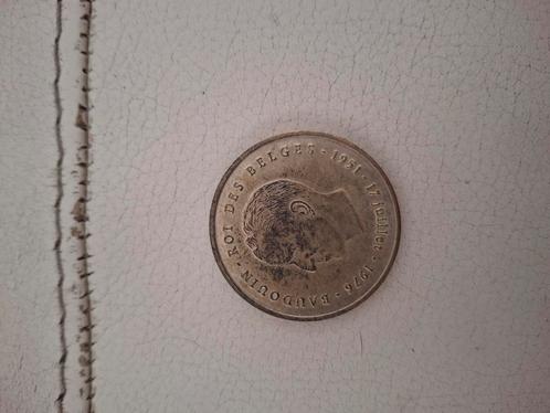 herdenkingsmunt 25 jaar koning Boudewijn, Postzegels en Munten, Munten | Europa | Niet-Euromunten, Zilver, Ophalen of Verzenden