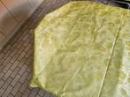 Ovale plastic tafellaken met bloemenprint, groen en wit, Ophalen of Verzenden, Zo goed als nieuw, Ovaal