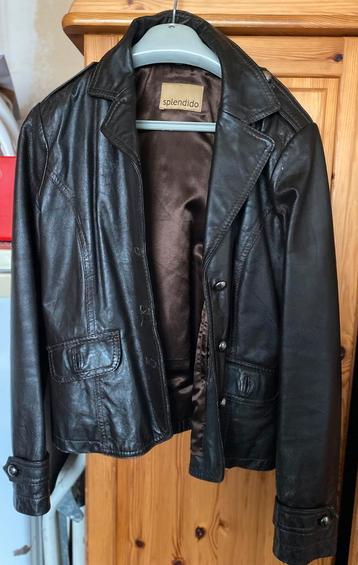 Vintage leder vestje maat 40 merk splendido beschikbaar voor biedingen