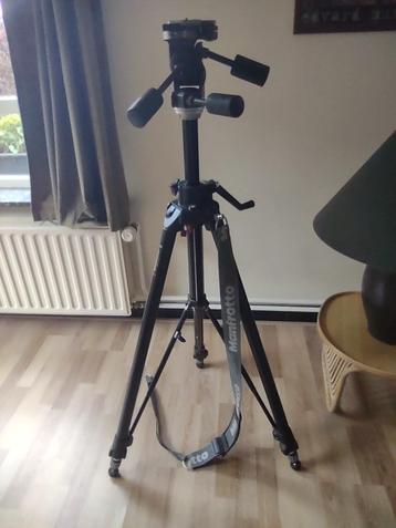 Manfrotto 058 B statief + 229 3D kop – professioneel, Enlèvement, Utilisé, 175 cm ou plus, Trépied