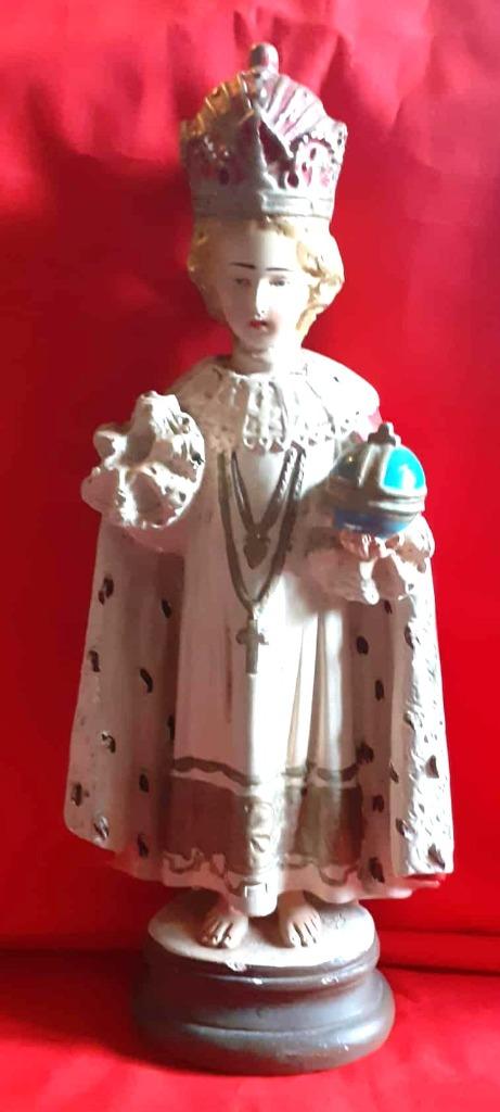 jésus de Prague en plâtre manque main 37 cm, Enlèvement ou Envoi