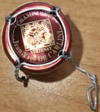 Champagnecapsule en kurk DE CARLINI bordeaux & goud nr 08, Verzamelen, Ophalen of Verzenden, Nieuw, Frankrijk, Champagne