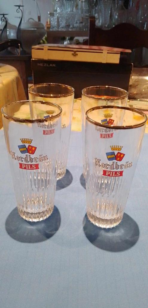 Bière en verre Nordbrau Pils, Collections, Marques de bière, Utilisé, Verre ou Verres, Autres marques, Enlèvement ou Envoi