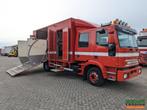 Iveco Tector ML120E24D 4x2 Euro3 DubbelCabine - Paardenwagen, Auto's, Vrachtwagens, Iveco, Te koop, Rood, Handgeschakeld
