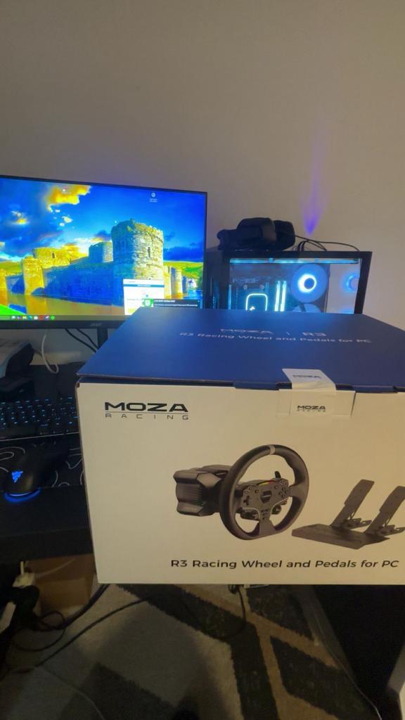 MOZA R3 + ES + SR-P Lite bundel voor pc, Computers en Software, Joysticks, Ophalen