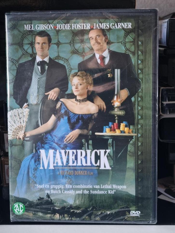 Maverick, Mel Gibson, Jodie Foster, James Garner, Cd's en Dvd's, Dvd's | Avontuur, Nieuw in verpakking, Ophalen of Verzenden