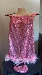 Roos disco/prinsessenkleed. Maat 128, Kinderen en Baby's, Ophalen of Verzenden, Gebruikt, 122 t/m 128, Jongen of Meisje