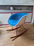 Vintage fiberglass schommelstoel – Herman Miller / Fehlbaum, Huis en Inrichting, Stoelen, Gebruikt, Blauw, Eén, Ophalen