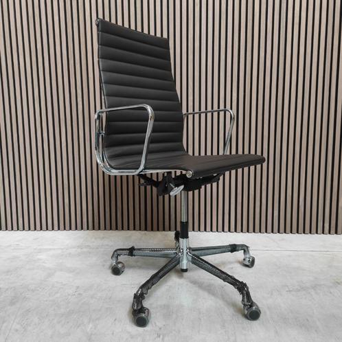Vitra Eames EA 119 Bureaustoel in Mokka Premium Leder, Huis en Inrichting, Bureaustoelen, Nieuw, Bureaustoel, Bruin, Ergonomisch