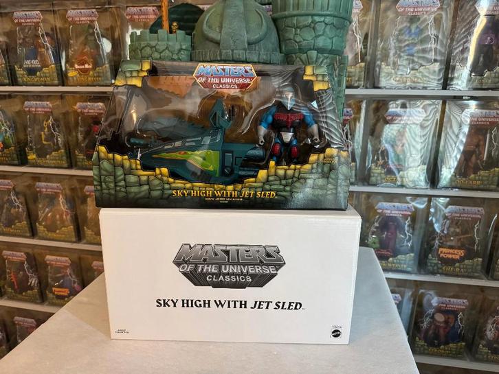 Masters of the Universe Classics - Sky High + Jet Sled, Collections, Jouets miniatures, Comme neuf, Enlèvement ou Envoi