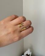 Bague en acier inoxydable doré, Ophalen of Verzenden, Zo goed als nieuw